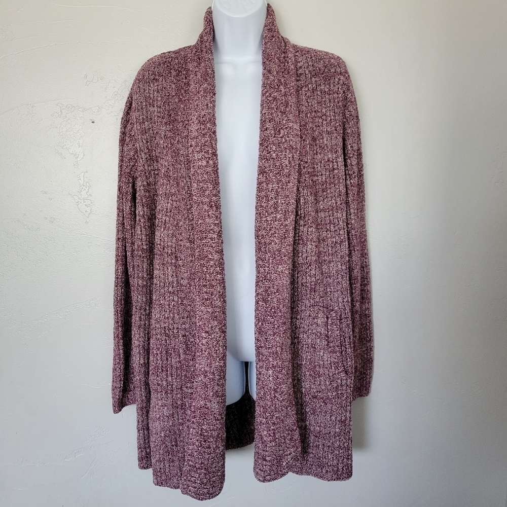 Barefoot Dreams 1X Burgundy Long Sleeve Sweater Montecito Cardigan Plush Soft